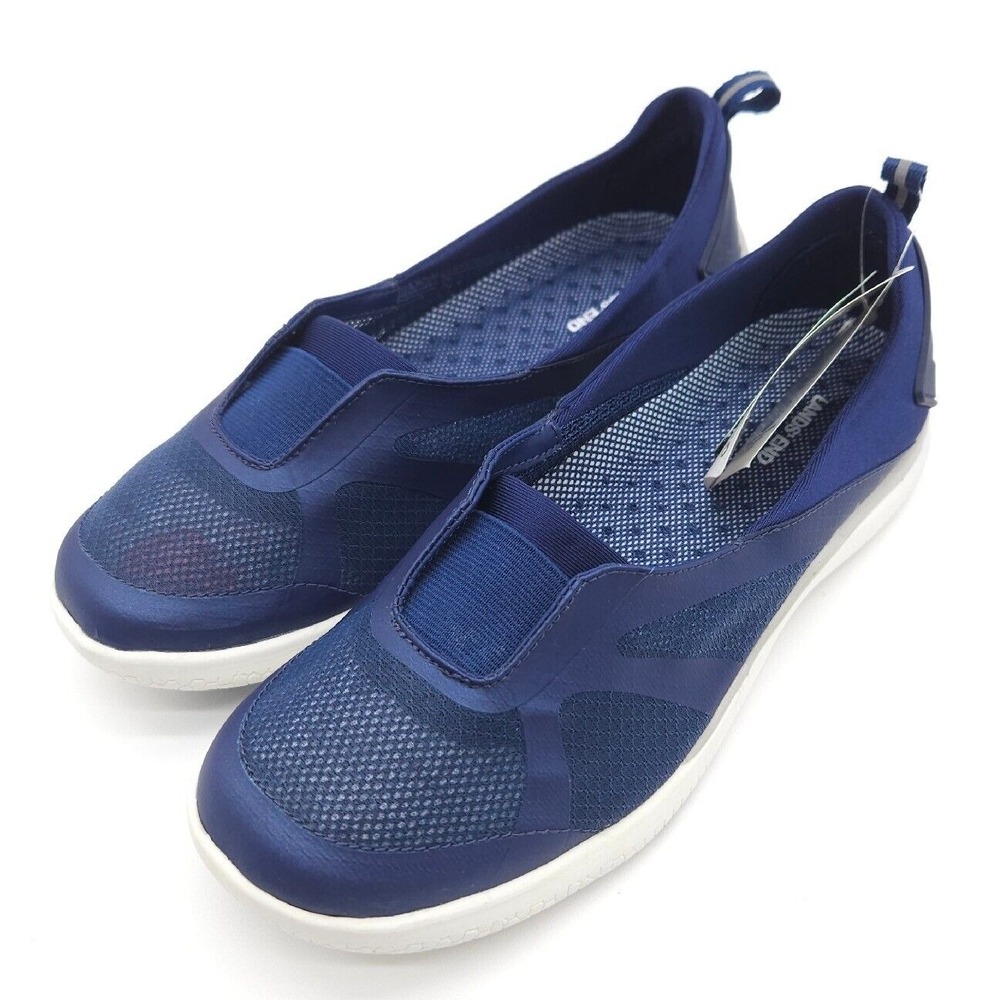 Lands End Womens 6.5B Skimmer Water Shoe Blue Mesh Low Top Slip On Flats 516825